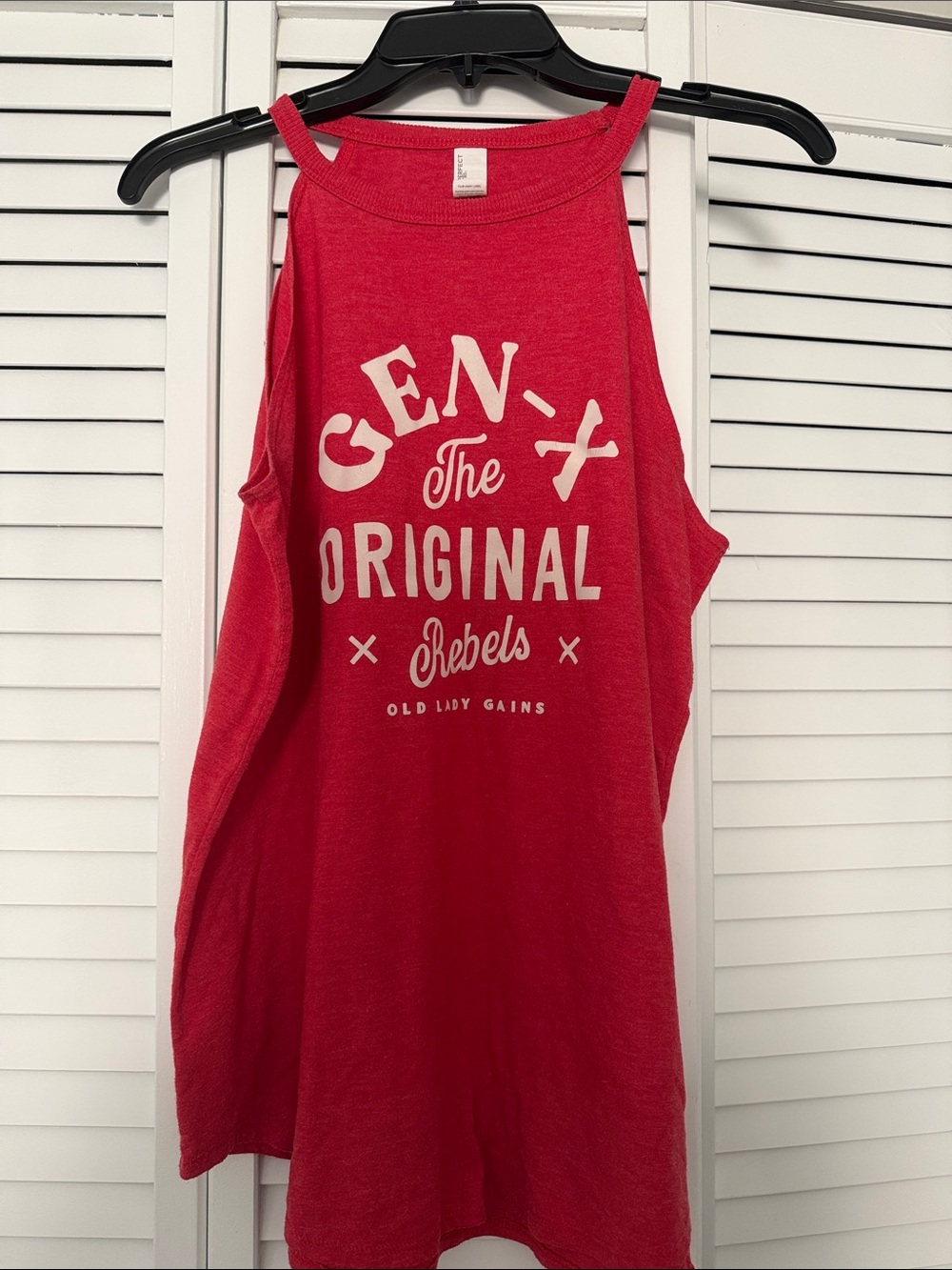 District Red Graphic Rocker Tank Top